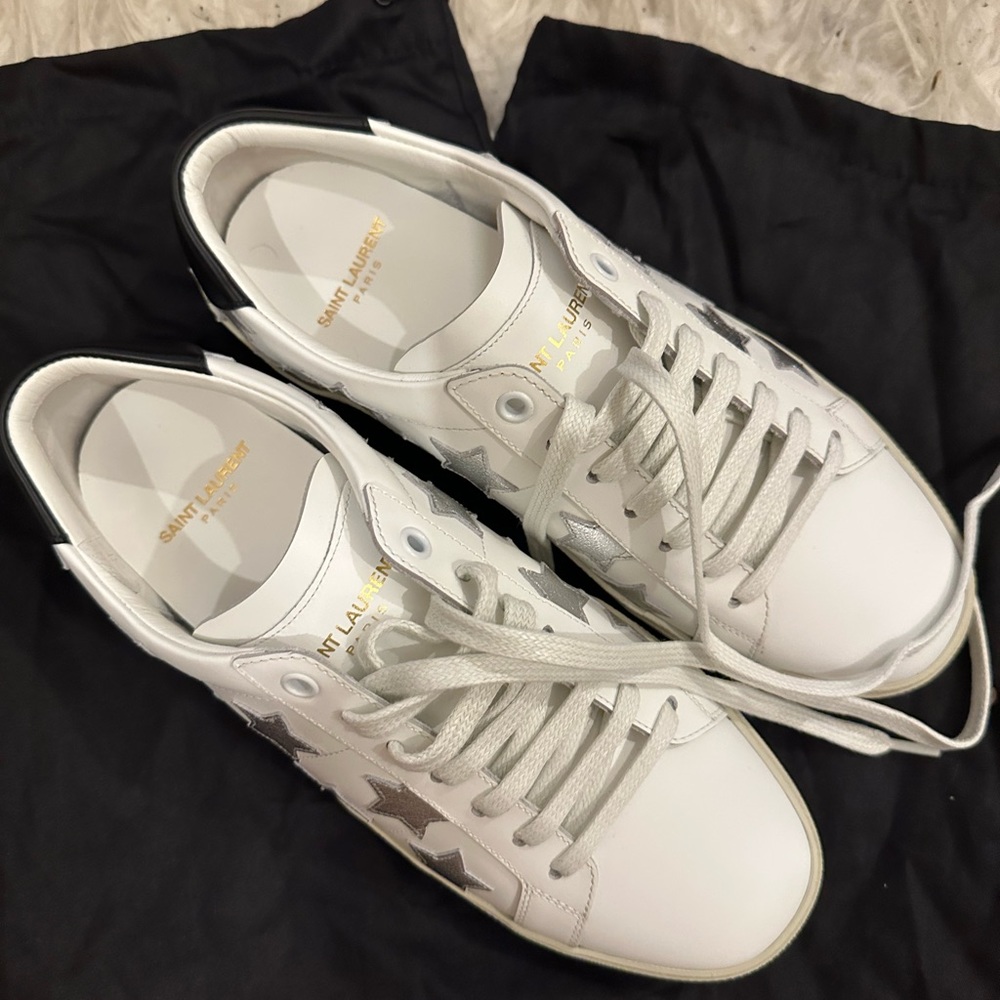saint Laurent stars sneakers, new with original 2 dusk bags